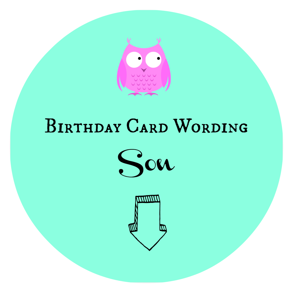 Birthday Card Wording Son