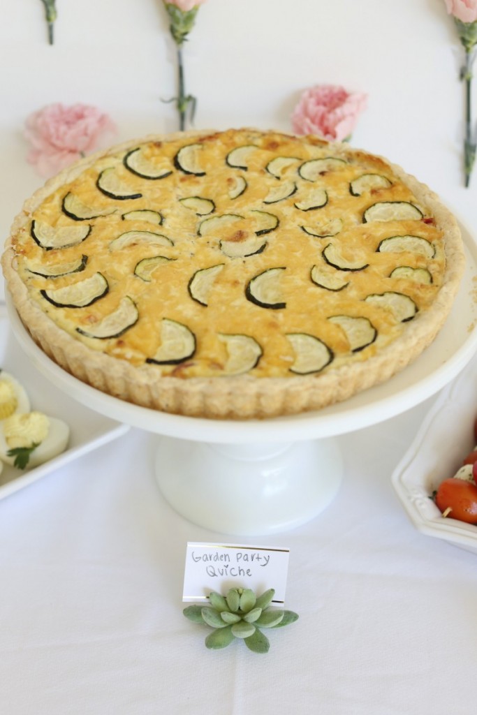 Garden Party Quiche | Unique recipe by confettiandbliss.com | Photography by Nichole Bremer | Prepared as part of the gourmet baby shower menu for bestfriendsforfrosting.com | Image courtesy of nicholebremerphotography.com
