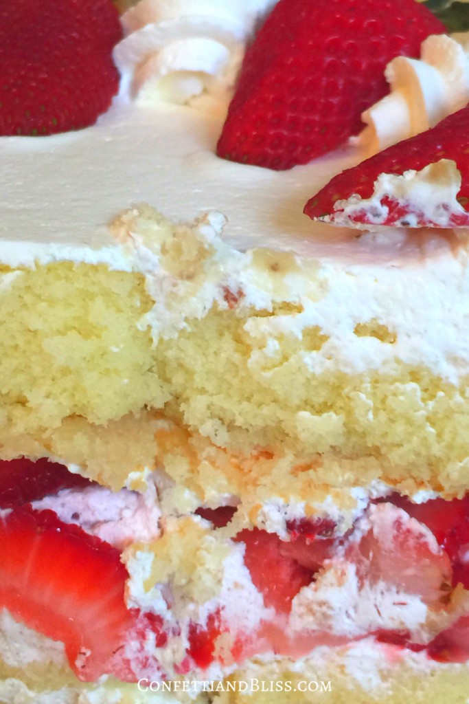 California Fruit Basket Cake Recipe | Buttermilk Cake with Fresh Strawberries and Bananas