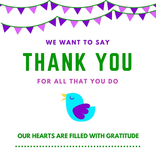 Thank You Card Printable With Birdie