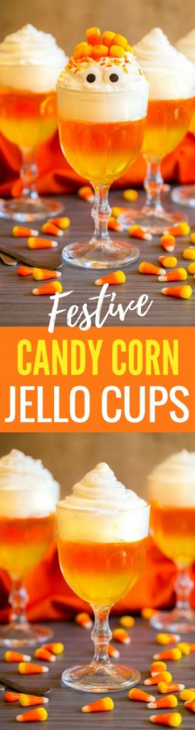 Candy Corn Jello Cups
