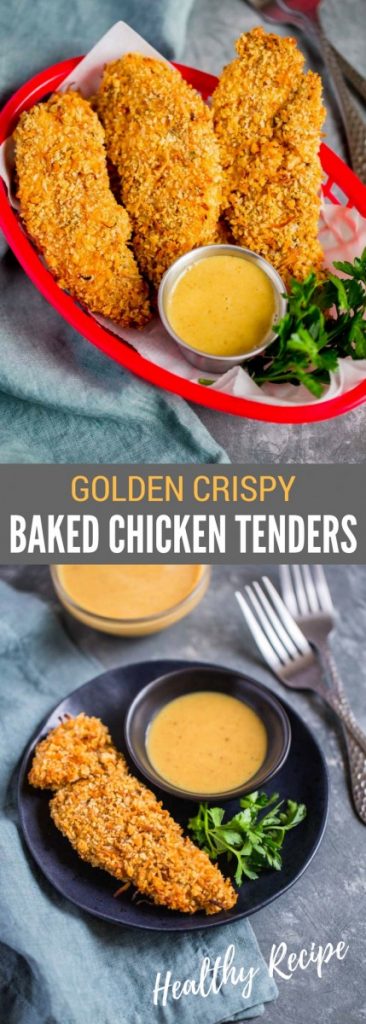 Golden Crispy Baked Chicken Tenders
