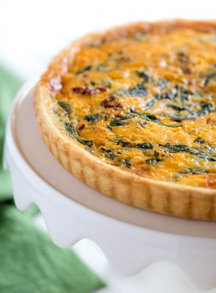 Spinach Quiche with Homemade Crust