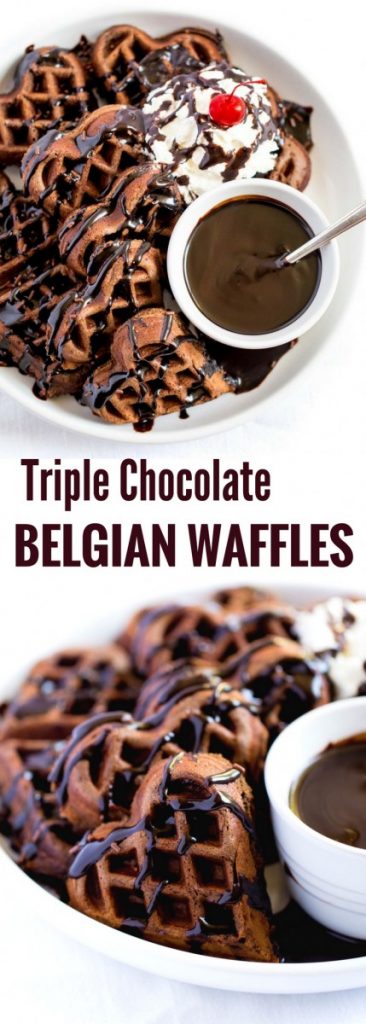 Triple Chocolate Belgian Waffles