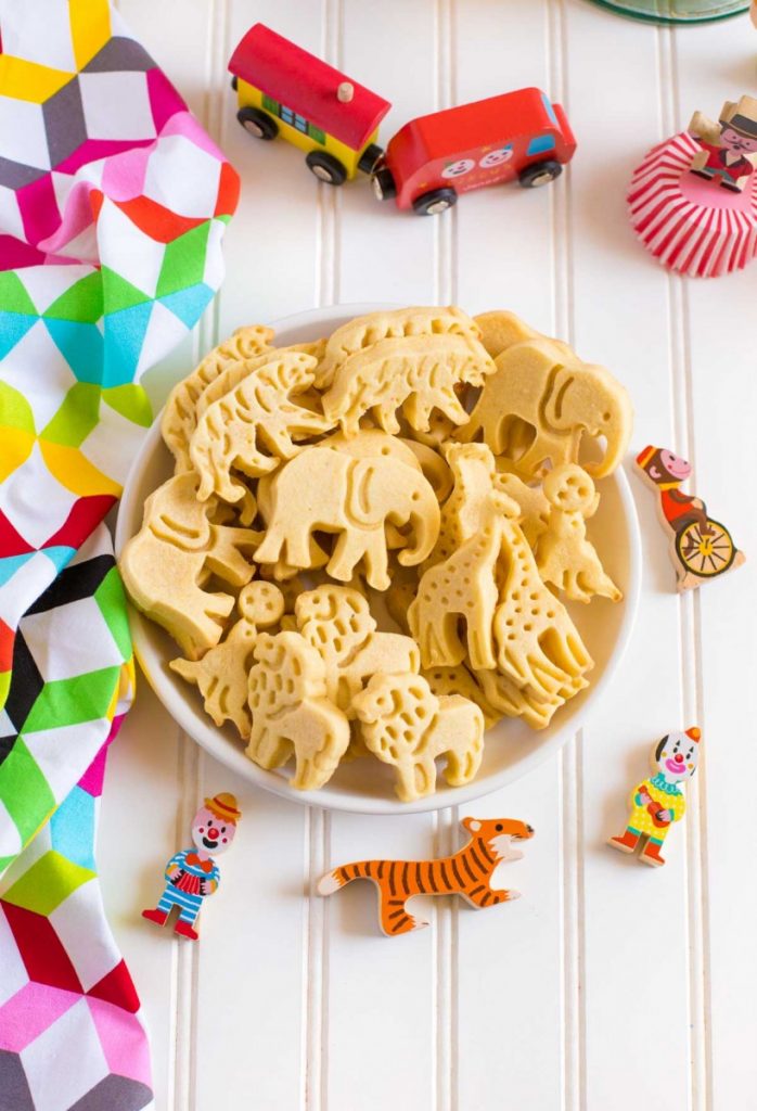 Animal Crackers served on a platter.
