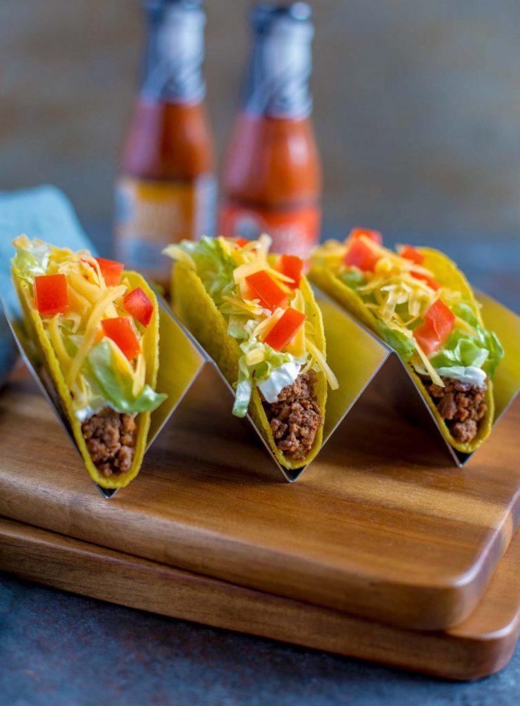 Taco Bell Copykat Recipes for ground beef tacos.