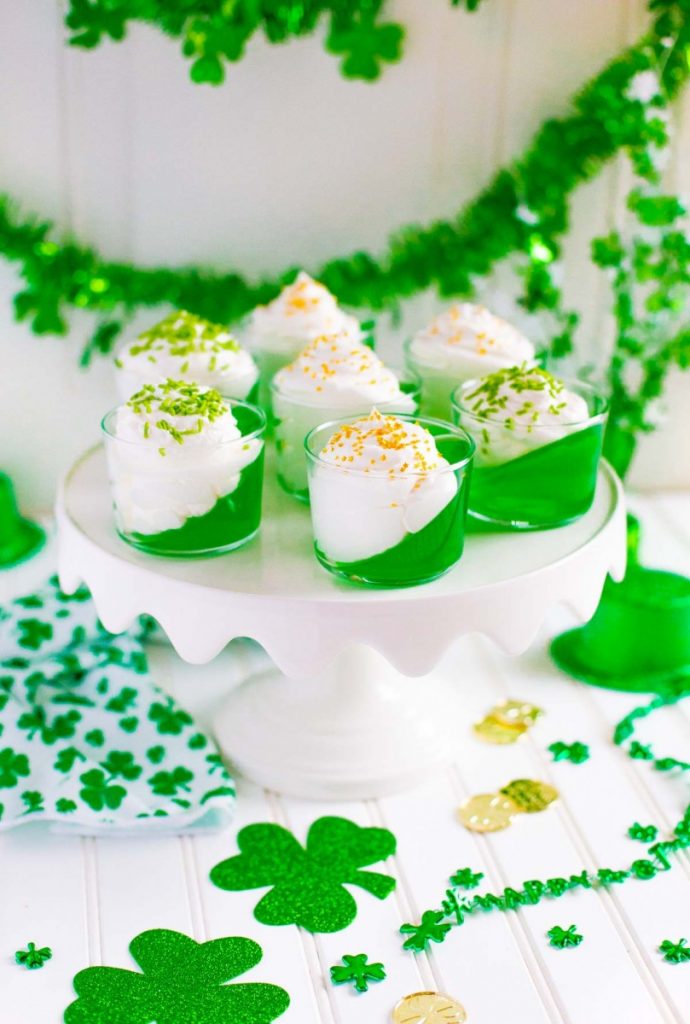 St. Patrick's Day Jello Cups.