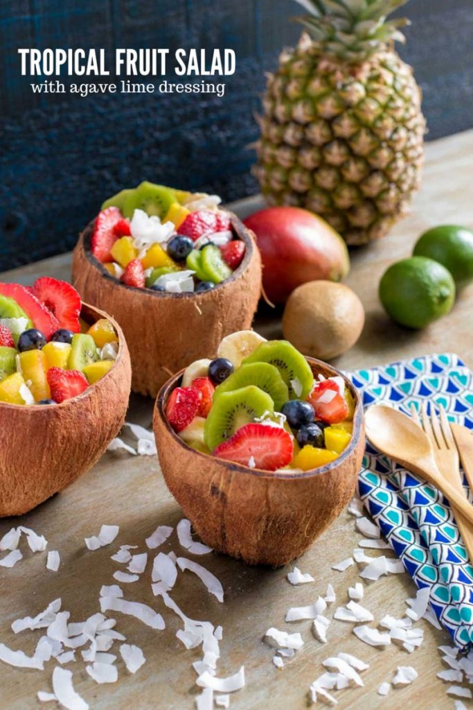 Tropical Fruit Salad with Agave Lime Dressing