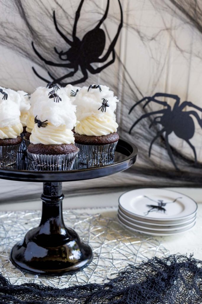 Spiderweb Cupcakes for Halloween