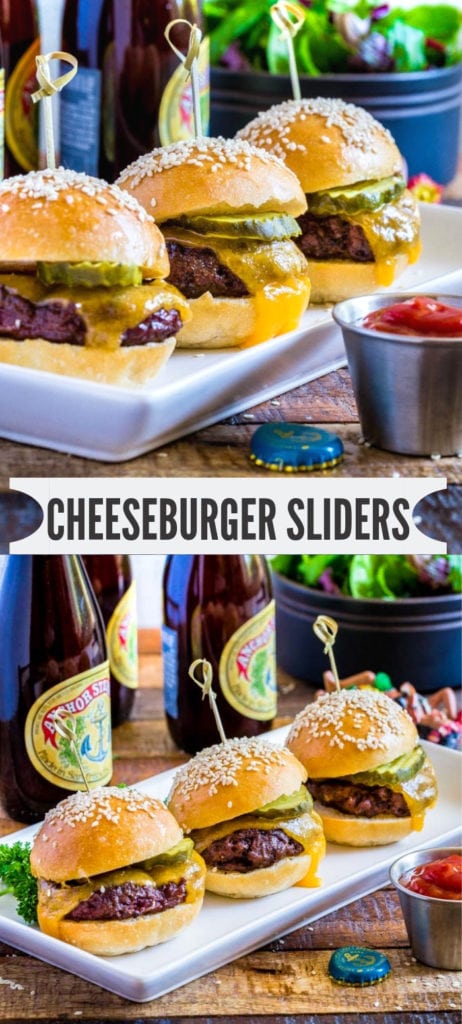 Cheeseburger sliders recipe for Pinterest