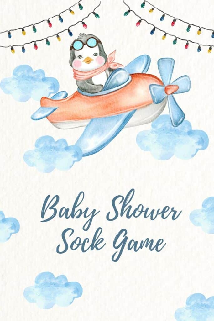 Hard Stock Card Image: Baby Shower Sock Game.