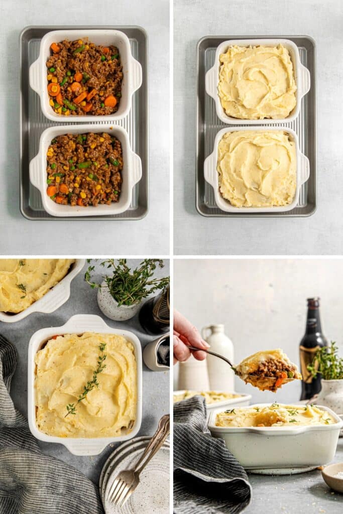 How to assemble and bake the best Guinness shepherd's pie.