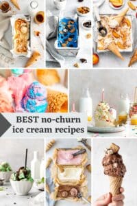 Image collage of the BEST no-churn ice cream recipes.