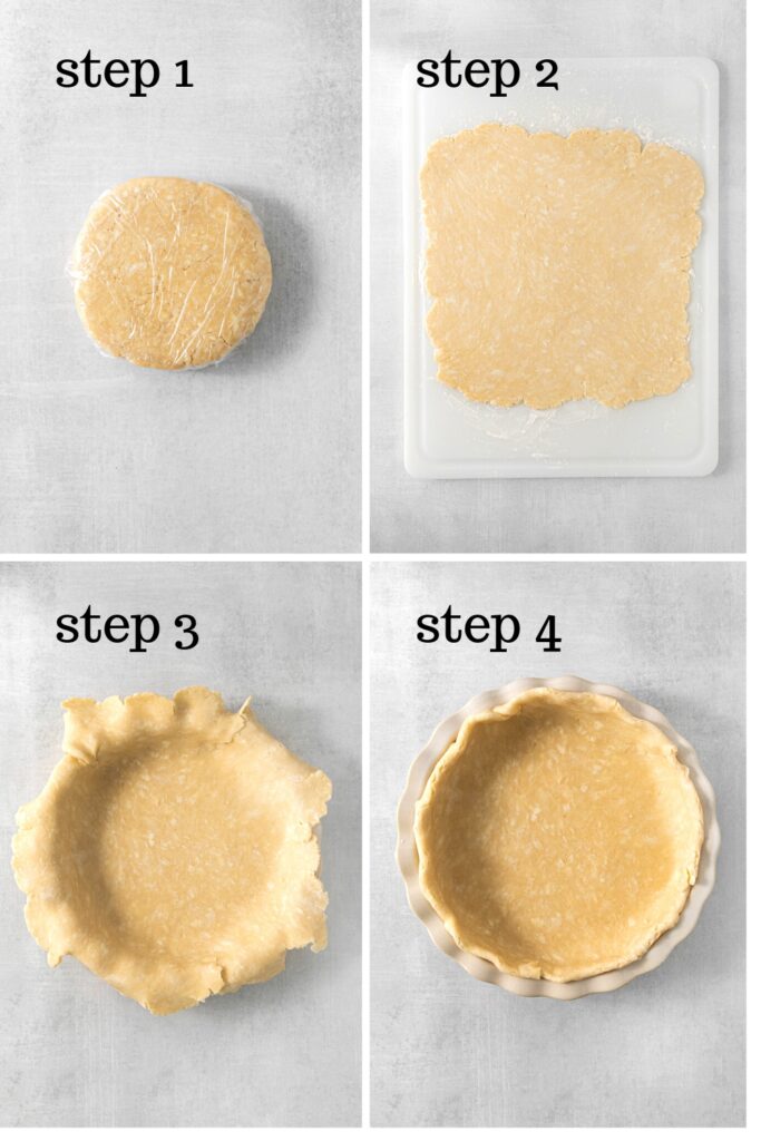 How to chill and roll out the dough for this single pie crust recipe.