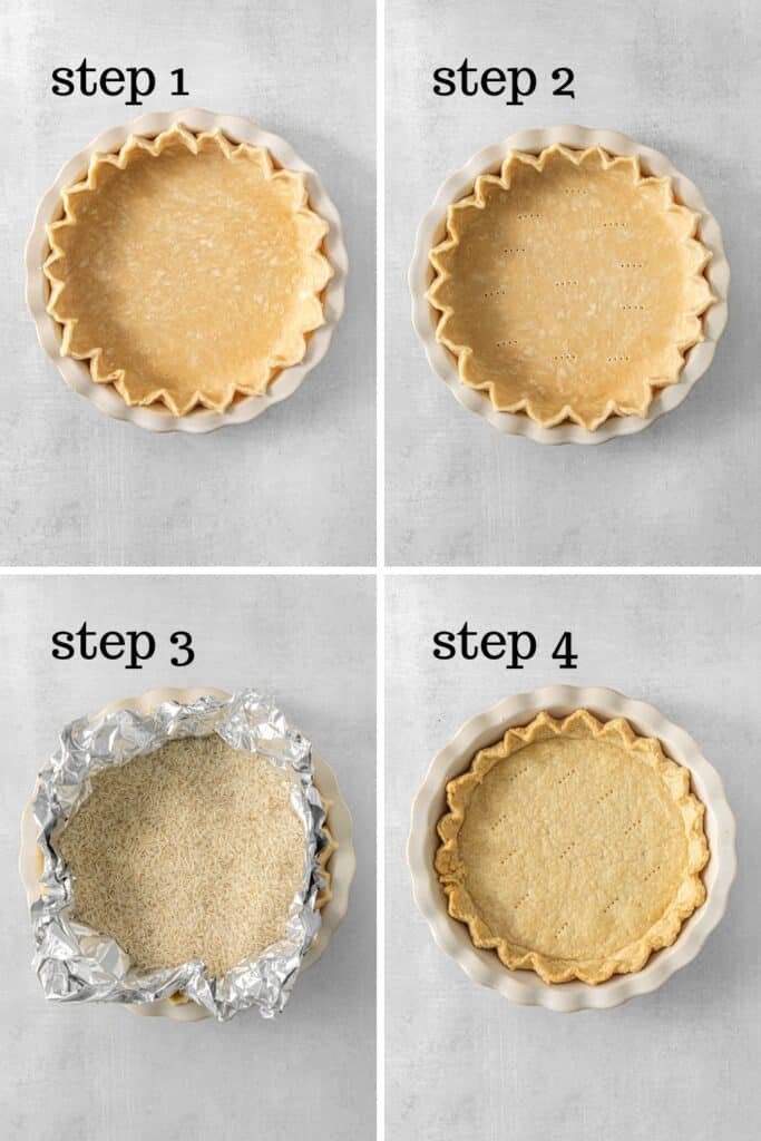 How to crimp and bake a single deep-dish pie crust in 4 easy steps.