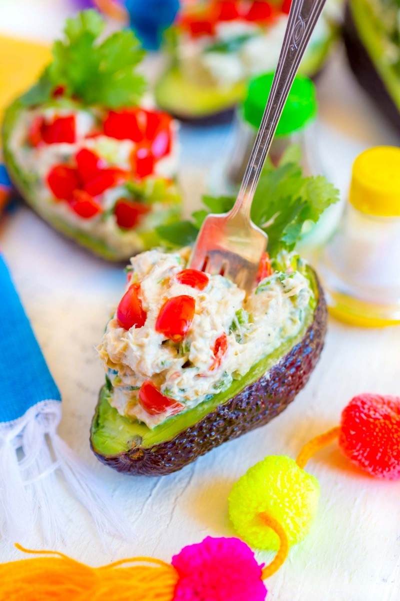 Tuna Salad Stuffed Avocado  Quick Easy Recipe