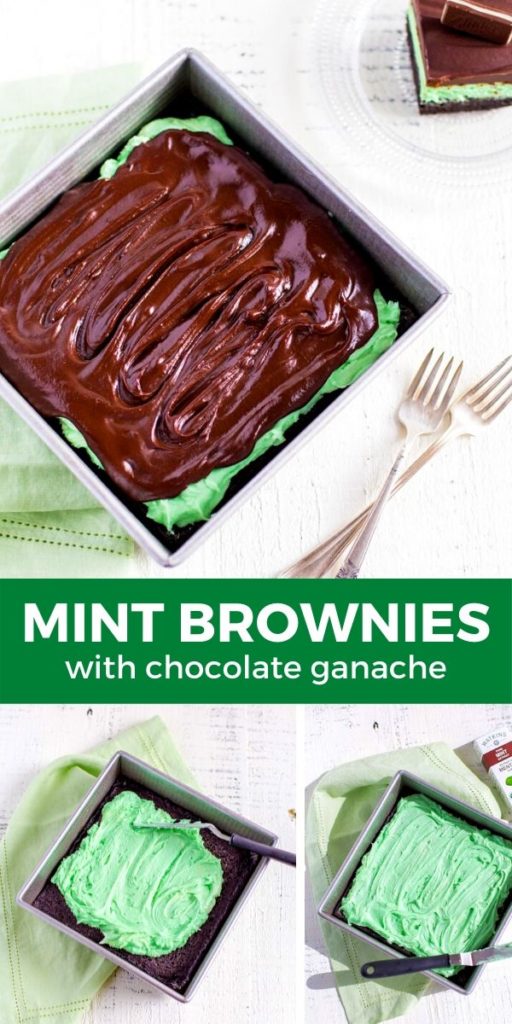 Best Mint Brownies with mint frosting and chocolate ganache.