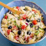 Tuna Pasta Salad with Capers and Colorful Veggies