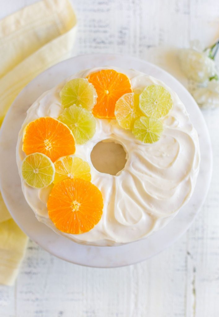 Best Angel Food Cake with Citrus Glaze