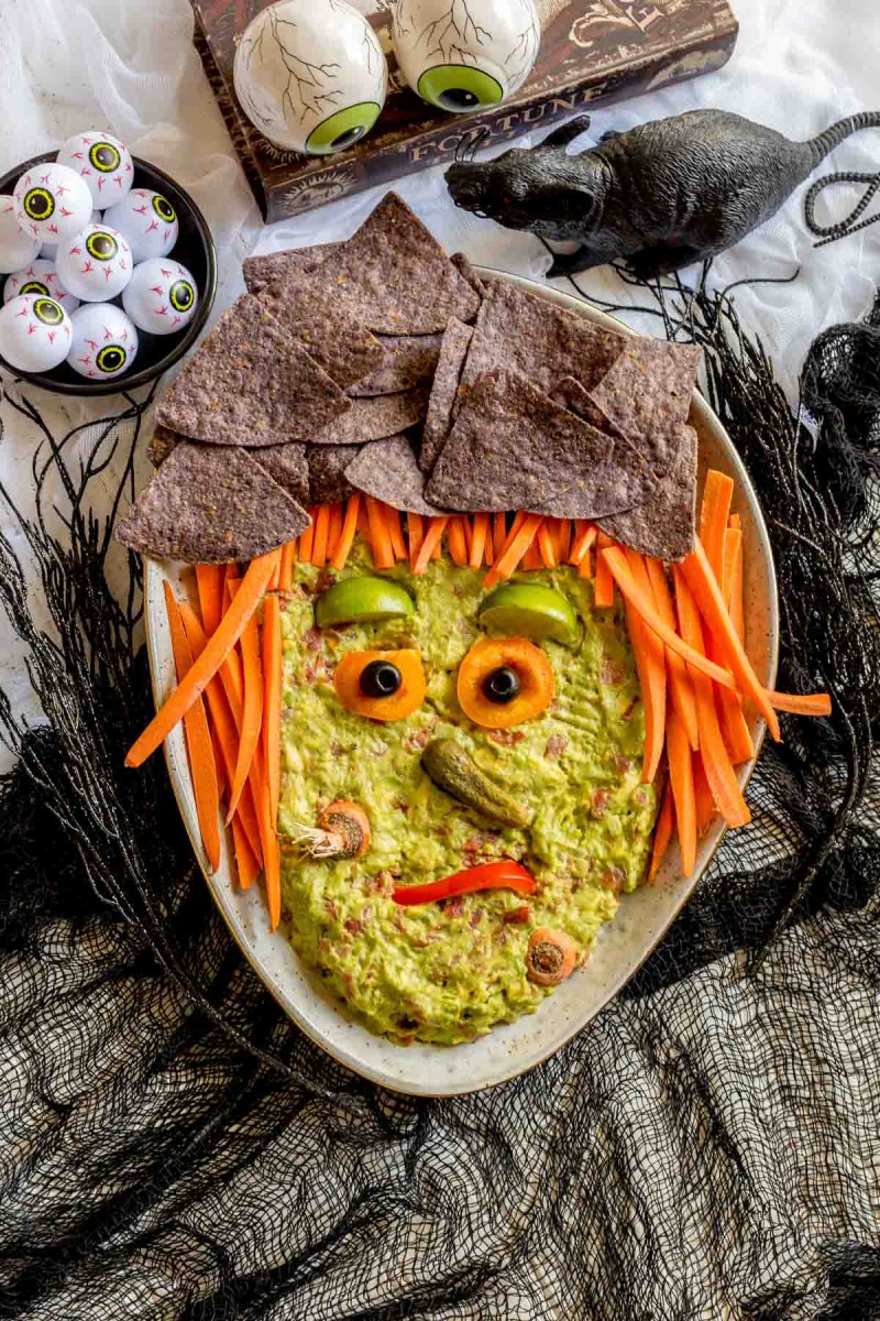 Halloween Guacamole Witch | Easy Spooky Appetizer