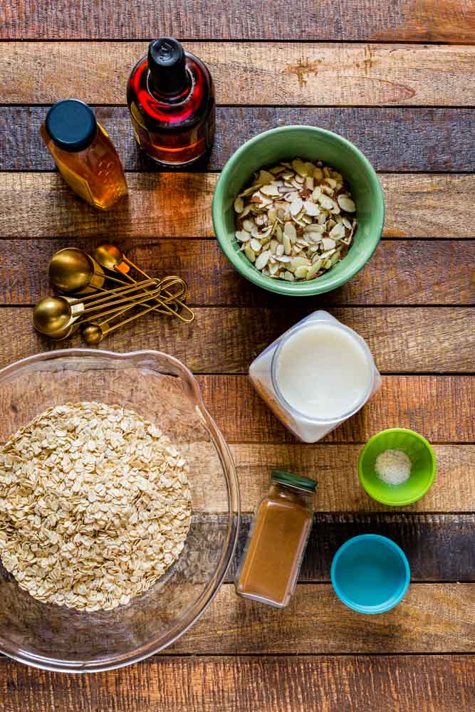 Ingredients for homemade granola