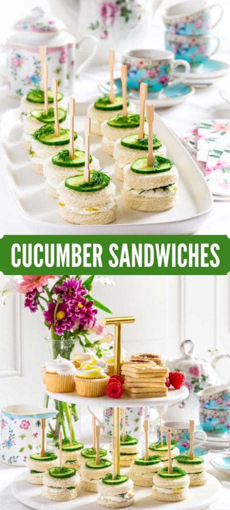 Pinterest Image for Cucumber Sandwiches
