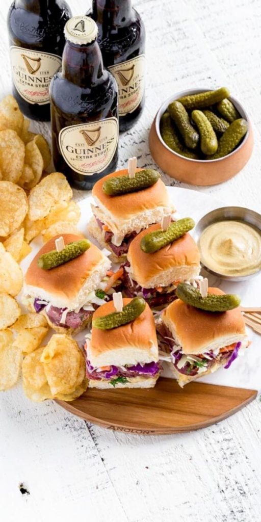 Party sandwiches for St. Patrick's Day and Game Day snacks.