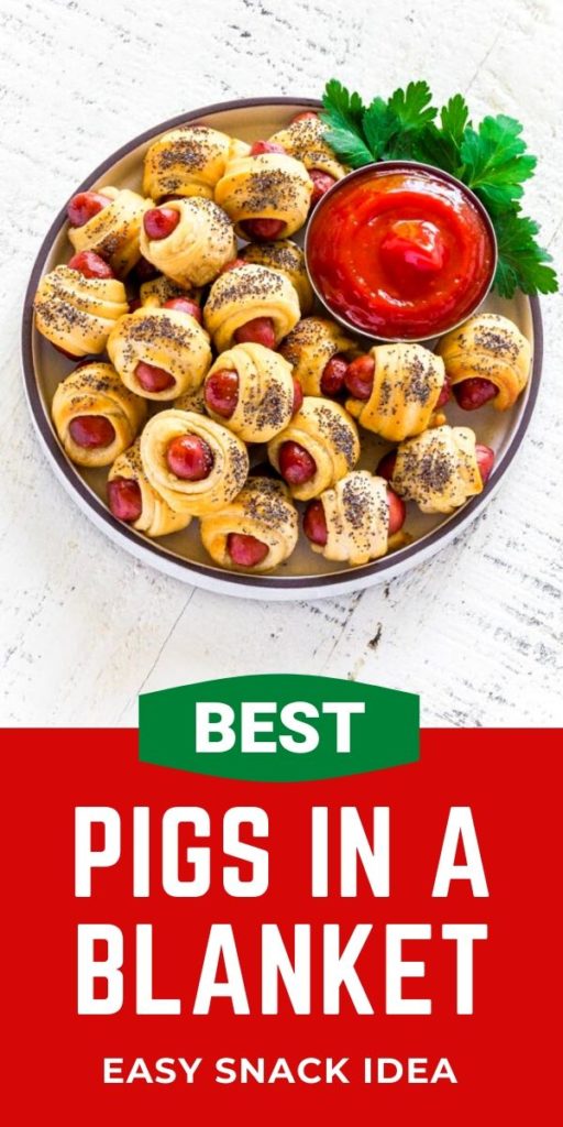 Pinterest graphic for Mini Pigs in a Blanket