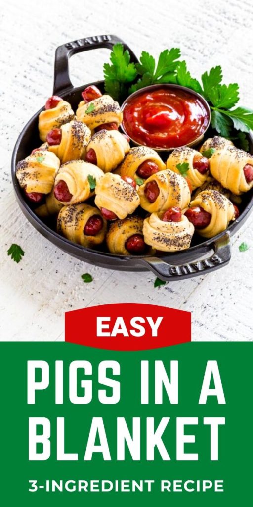 Pinterest graphic for Pigs in a Blanket
