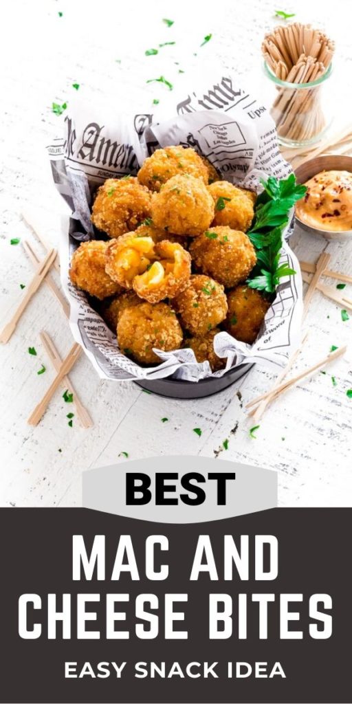 Pinterest Graphic for Best Mac and Cheese Bites Recipe