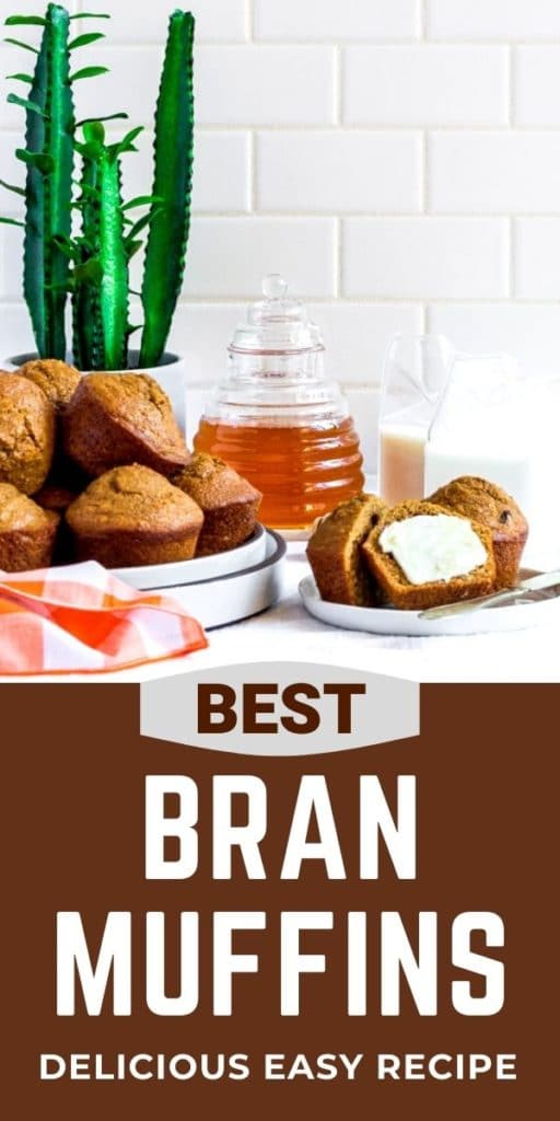 Pinterest graphic for best bran muffins