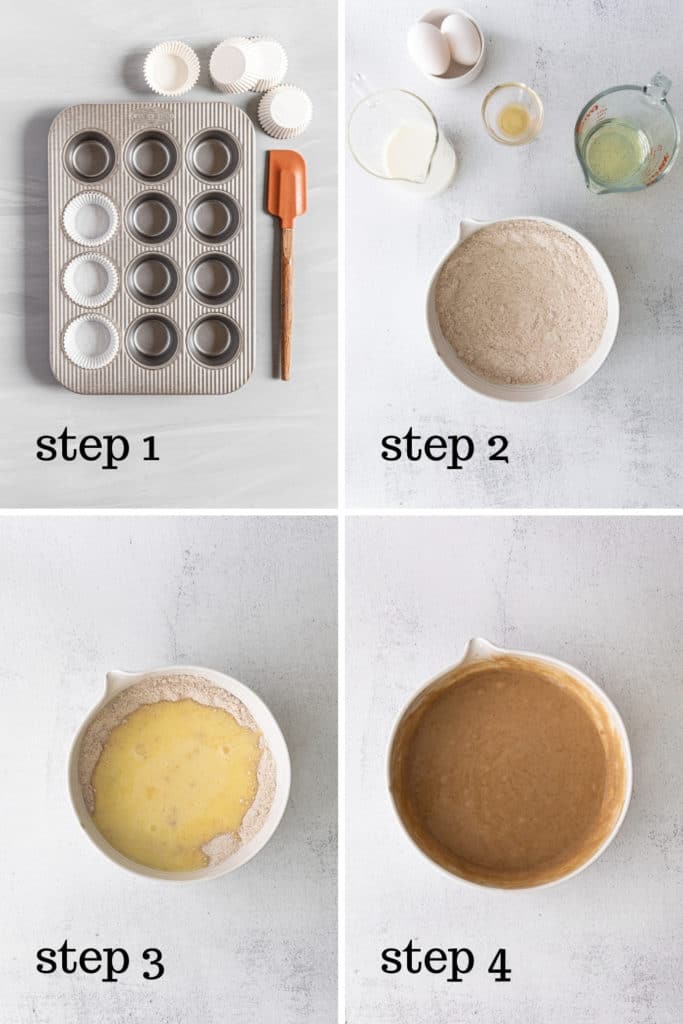 How to make cinnamon cupcakes with fall spices in 4 easy steps.