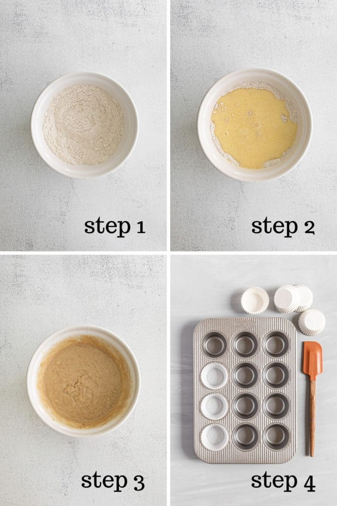 How to make Thanksgiving butter pecan cupcakes in 4 easy steps.
