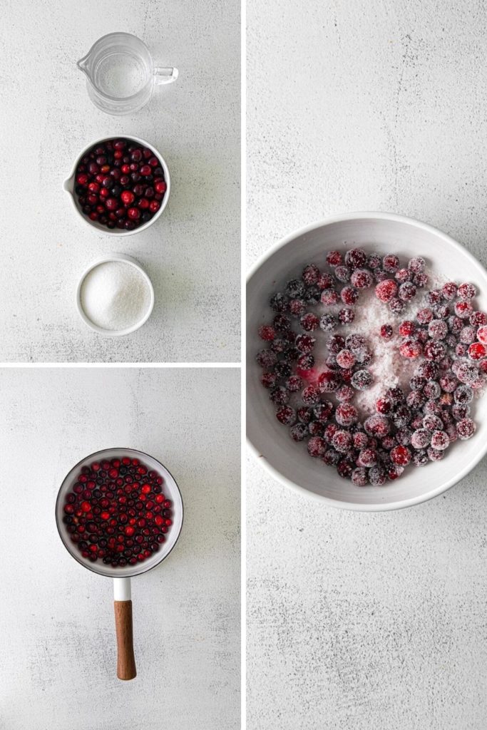 How to make sugared cranberries in 3 easy steps.