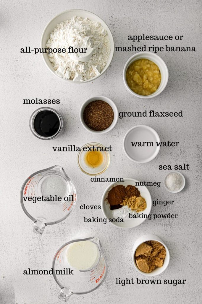 Ingredients for the best Gingerbread Loaf recipe.
