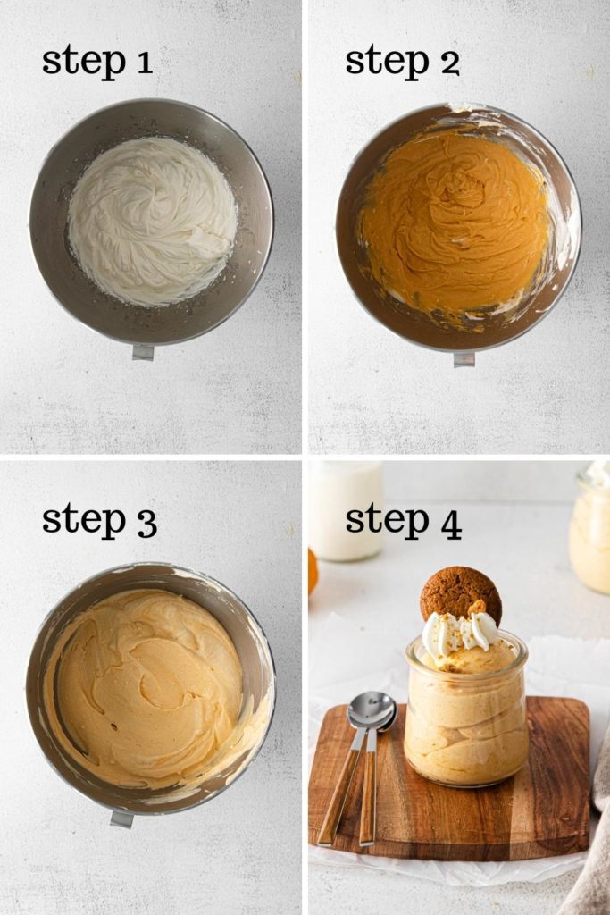 How to make pumpkin mousse recipe in 4 easy steps.