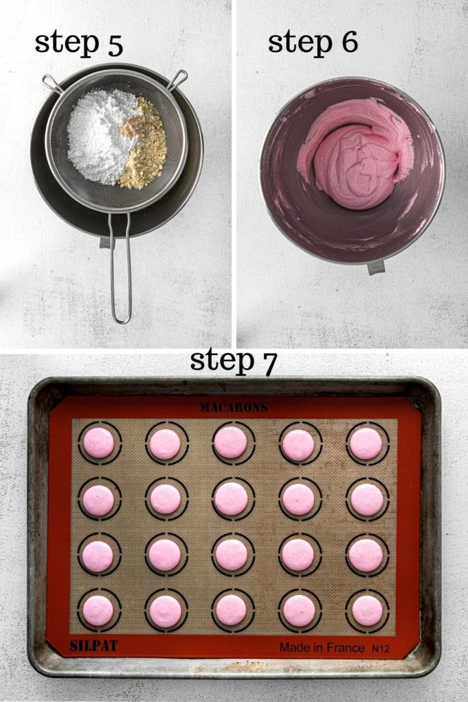 How to make raspberry macaron shells.