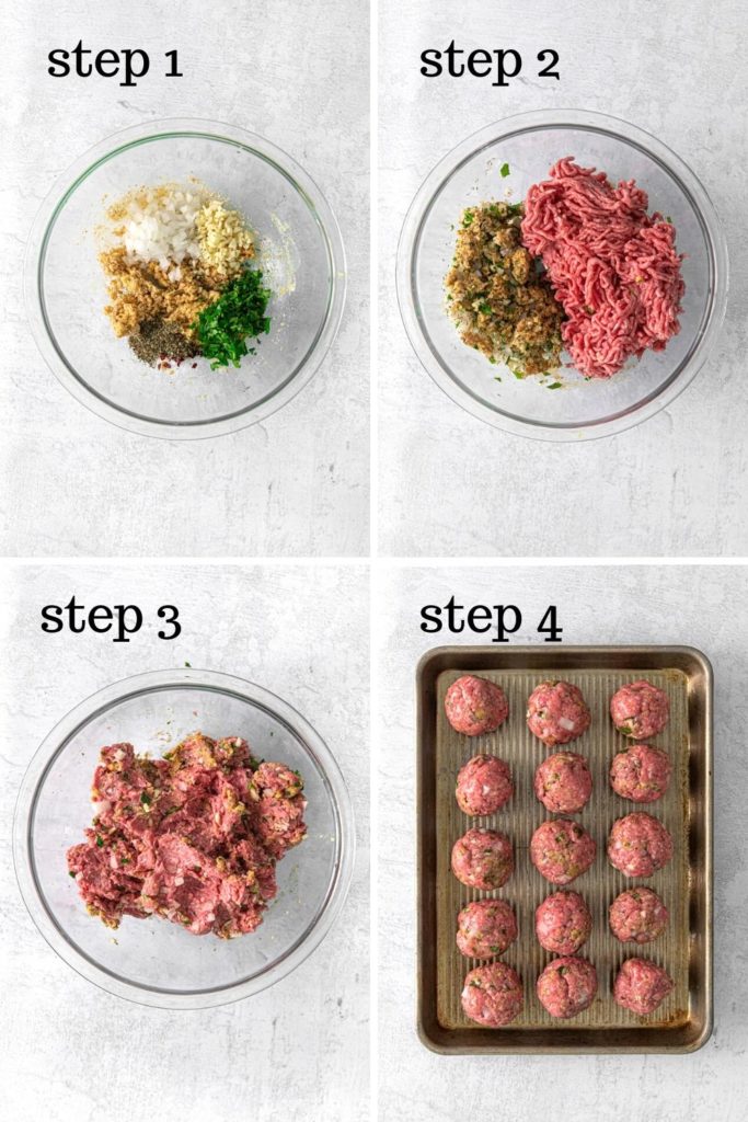 How to make lamb meatball recipe in 4 easy steps.