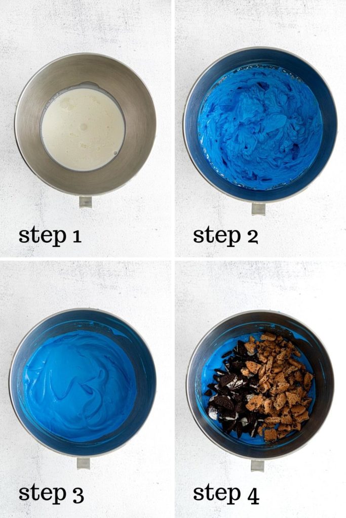 How to make blue monster ice cream in 4 easy steps.