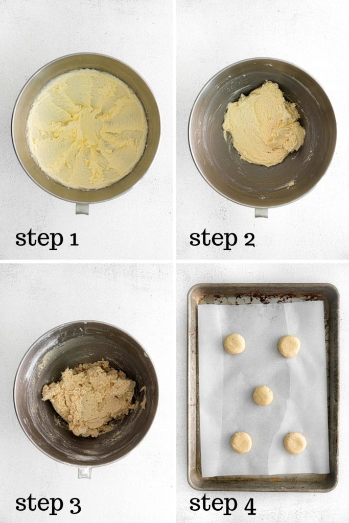 How to make shortbread cookie dough for lemon thumbprint cookies.