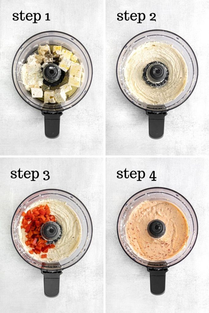 How to make whipped feta dip recipe in 4 easy steps.