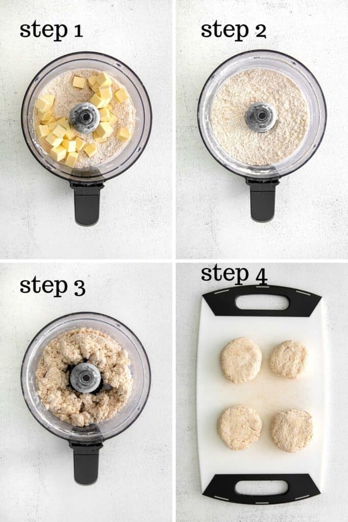 How to make tart dough for apple galette in 4 simple steps.