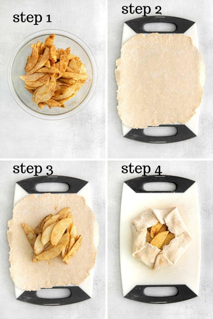 How to make apple filling for rustic apple galette tart.