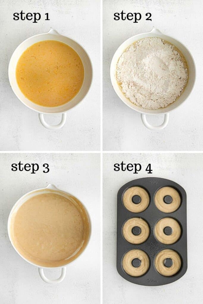 How to make baked maple donuts in 4 easy steps.