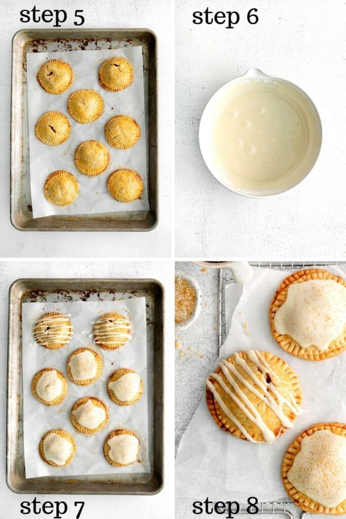 How to bake and frost apple hand pies in 4 easy steps.