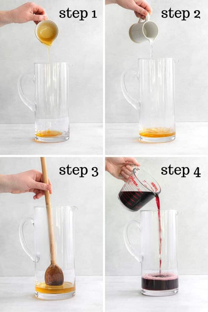 How to make holiday sangria, step by step.