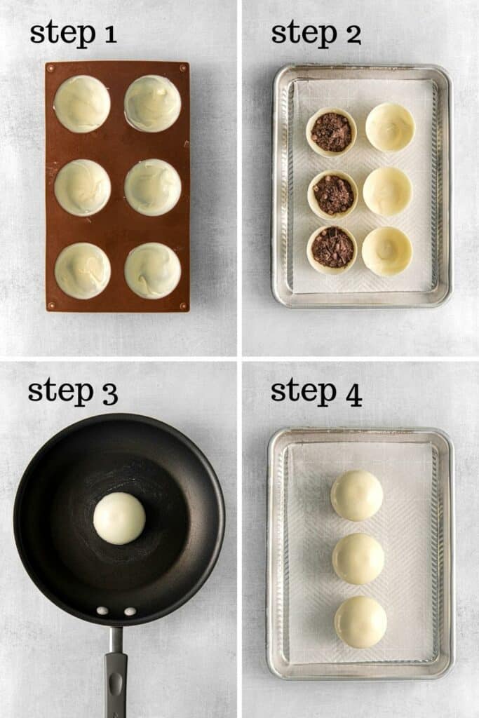 How to make Christmas hot chocolate bombs at home in 4 easy steps.