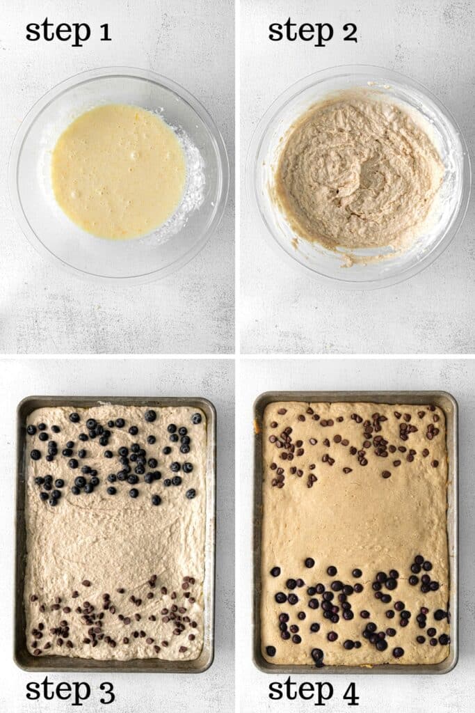 How to make sheet pan pancakes in 4 easy steps.