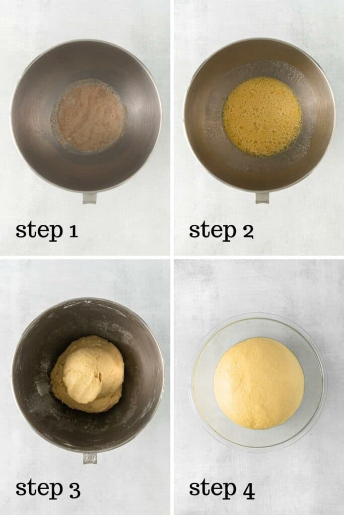 How to make brioche dough for Italian Easter bread, step by step.