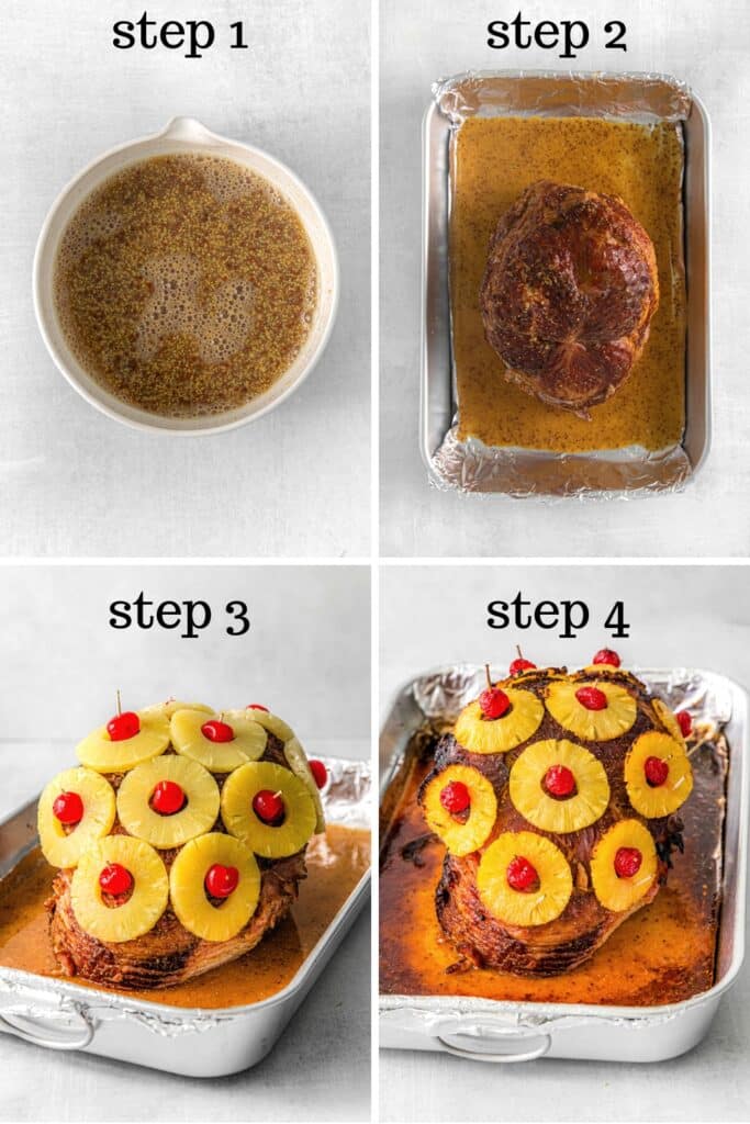 How to make pineapple ham recipe in 4 easy steps.